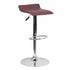 Flach Furniture Contemporary Burgundy Vinyl Adjustable Height Bar Stool with Chrome Base [DS-801-CONT-BURG-GG]