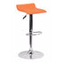 Flach Furniture Contemporary Orange Vinyl Adjustable Height Bar Stool with Chrome Base [DS-801-CONT-ORG-GG]