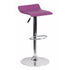 Flach Furniture Contemporary Purple Vinyl Adjustable Height Bar Stool with Chrome Base [DS-801-CONT-PUR-GG]