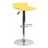 Flach Furniture Contemporary Yellow Vinyl Adjustable Height Bar Stool with Chrome Base [DS-801-CONT-YEL-GG]