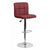 Flach Furniture Contemporary Burgundy Quilted Vinyl Adjustable Height Bar Stool with Chrome Base [DS-810-MOD-BURG-GG]