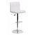 Flach Furniture Contemporary White Quilted Vinyl Adjustable Height Bar Stool with Chrome Base [DS-810-MOD-WH-GG]