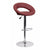 Flach Furniture Contemporary Burgundy Vinyl Rounded Back Adjustable Height Bar Stool with Chrome Base [DS-811-BURG-GG]