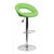Flach Furniture Contemporary Green Vinyl Rounded Back Adjustable Height Bar Stool with Chrome Base [DS-811-GRN-GG]
