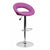 Flach Furniture Contemporary Purple Vinyl Rounded Back Adjustable Height Bar Stool with Chrome Base [DS-811-PUR-GG]