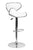 Flach Furniture Contemporary Cozy Mid-Back White Vinyl Adjustable Height Bar Stool with Chrome Base [DS-815-WH-GG]