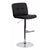 Flach Furniture Contemporary Tufted Black Vinyl Adjustable Height Bar Stool with Chrome Base [DS-829-BK-GG]