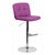Flach Furniture Contemporary Tufted Purple Vinyl Adjustable Height Bar Stool with Chrome Base [DS-829-PUR-GG]