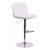 Flach Furniture Contemporary Tufted White Vinyl Adjustable Height Bar Stool with Chrome Base [DS-829-WH-GG]
