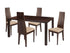 Lakeview 5 Piece Espresso Wood Dining Table Set with Padded Wood Dining Chairs