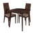 Barrington 3 Piece Espresso Wood Dining Table Set with Wide Slat Back Wood Dining Chairs - Padded Seats
