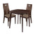 Coventry 3 Piece Espresso Wood Dining Table Set with Curved Slat Wood Dining Chairs - Padded Seats
