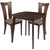 Exeter 3 Piece Espresso Wood Dining Table Set with Slotted Back Wood Dining Chairs - Padded Seats