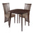 Westerly 3 Piece Espresso Wood Dining Table Set with Dramatic Rail Back Design Wood Dining Chairs - Padded Seats