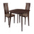 Glocester 3 Piece Espresso Wood Dining Table Set with Clean Line Wood Dining Chairs - Padded Seats