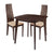 Newport 3 Piece Espresso Wood Dining Table Set with Padded Wood Dining Chairs