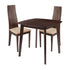 Newport 3 Piece Espresso Wood Dining Table Set with Padded Wood Dining Chairs