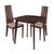 Newport 3 Piece Walnut Wood Dining Table Set with Padded Wood Dining Chairs