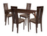 Graham 5 Piece Espresso Wood Dining Table Set with Clean Line Wood Dining Chairs - Padded Seats