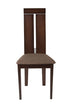 Flash Furniture Avalon Espresso Finish Wood Dining Chair with Golden Honey Brown Fabric Seat