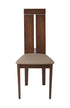 Flash Furniture Avalon Walnut Finish Wood Dining Chair with Magnolia Brown Fabric Seat