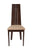 Flash Furniture Home Decorative Essex Espresso Finish Wood Dining Chair with Brown Fabric Seat