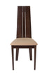Flash Furniture Home Decorative Essex Espresso Finish Wood Dining Chair with Brown Fabric Seat