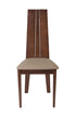 Flash Furniture Essex Walnut Finish Wood Dining Chair with Magnolia Brown Fabric Seat