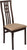 Flash Furniture Wood Dining Chair with Triple Window Pane Back and Brown Fabric Seat - Espresso Finish