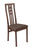 Flash Furniture Wood Dining Chair with Triple Window Pane Back and Golden Honey Brown Fabric Seat - Walnut Finish