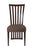 Flash Furniture Wood Dining Chair with Dramatic Rail Back and Golden Honey Brown Fabric Seat - Espresso Finish