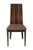 Flash Furniture Wood Dining Chair with Wide Slat Back and Golden Honey Brown Fabric Seat - Espresso Finish