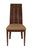 Flash Furniture Walnut Finish Wood Dining Chair with Wide Slat Back and Brown Fabric Seat