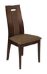 Flash Furniture Wood Dining Chair with Curved Slat and Golden Honey Brown Fabric Seat - Espresso Finish