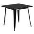 Flash Furniture 31.5"" Square Black Metal Indoor Table ET-CT002-1-BK-GG