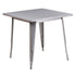 Flash Furniture 31.5"" Square Silver Metal Indoor Table ET-CT002-1-SIL-GG
