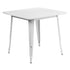 Flash Furniture 31.5"" Square White Metal Indoor Table ET-CT002-1-WH-GG