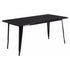 Flash Furniture 31.5"" x 63"" Rectangular Black Metal Indoor Table ET-CT005-BK-GG
