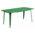 Flash Furniture 31.5"" x 63"" Rectangular Green Metal Indoor Table ET-CT005-GN-GG