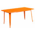 Flash Furniture 31.5"" x 63"" Rectangular Orange Metal Indoor Table ET-CT005-OR-GG
