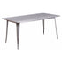 Flash Furniture 31.5"" x 63"" Rectangular Silver Metal Indoor Table ET-CT005-SIL-GG