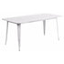 Flash Furniture 31.5"" x 63"" Rectangular White Metal Indoor Table ET-CT005-WH-GG