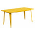 Flash Furniture 31.5"" x 63"" Rectangular Yellow Metal Indoor Table ET-CT005-YL-GG