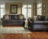 Flash Furniture Benchcraft Breville Living Room Set in Charcoal Faux Leather