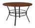 Tremont 47"" Round Dining Table in Swirled Chocolate Marble-Like Finish