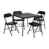 Flash Furniture 5 Piece Black Folding Card Table and Chair Set [JB-1-GG]