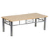Natural Laminate Coffee Table with Silver Steel Frame [JB-6-COF-NAT-GG]