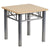 Natural Laminate End Table with Silver Steel Frame [JB-6-END-NAT-GG]