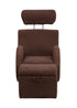Flash Furniture HERCULES Series Brown Fabric Rocking Chair with Storage Ottoman [LD-2025-BN-GG]