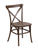 Flash Furniture HERCULES Series Chocolate Resin Indoor-Outdoor Cross Back Chair with Steel Inner Leg
